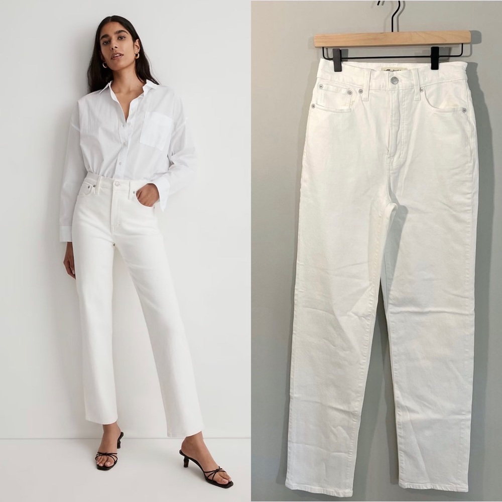 Madewell White perfect vintage straight Jeans - tall!